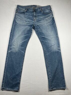 AG Adriano Goldschmied The Graduate Tailored Leg Light Wash Denim Men Sz 38